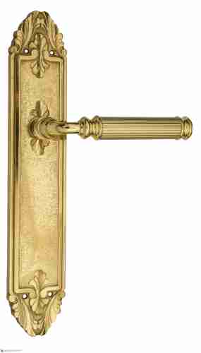 Дверная ручка Venezia "MOSCA" на планке PL90 полированная латунь