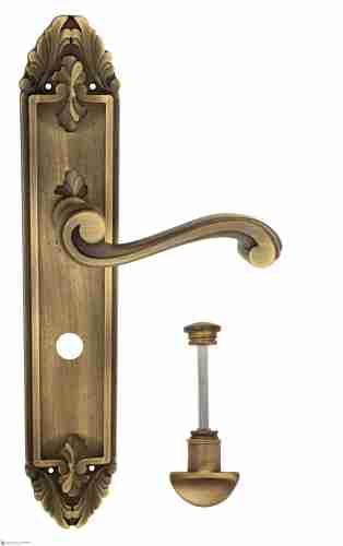 Дверная ручка Venezia "VIVALDI" WC-2 на планке PL90 матовая бронза