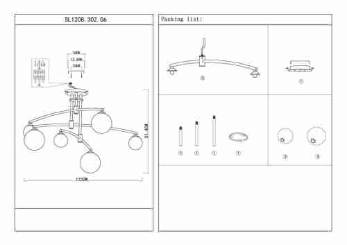 Потолочная люстра ST Luce Sembrare SL1208.302.06