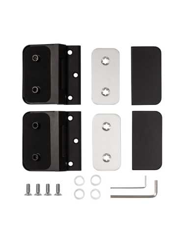 Петля Armadillo (Армадилло) для стеклянной двери Space.GL.H01 (2 шт) BL черный