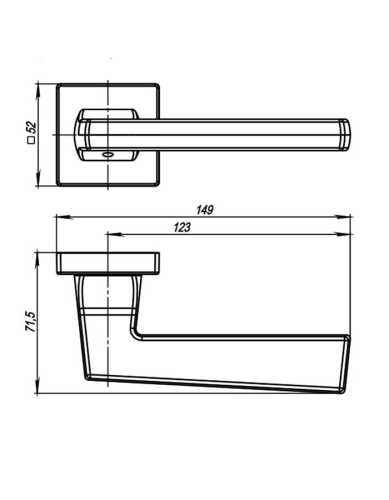 Комплект: Ручки Armadillo Urban Groove USQ5 BB/SBB/BB -17+Завертка+Бесшумн замок Fuaro/коричн бронза