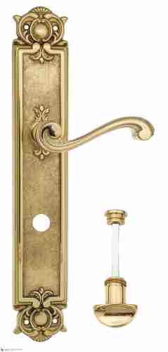 Дверная ручка Venezia "VIVALDI" WC-4 на планке PL97 полированная латунь