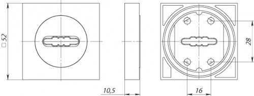 Накладка под сувальдный ключ Fuaro SC KM SN/CP-3 (1 шт.)