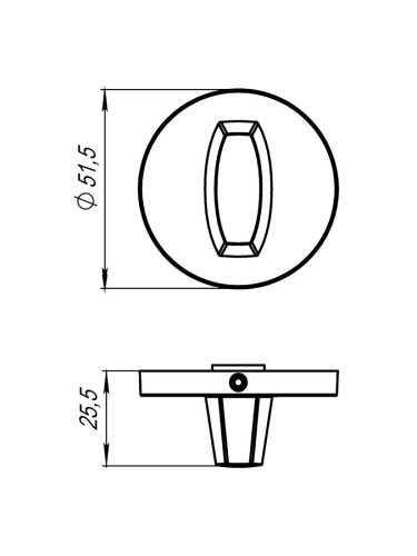 Комплект: Ручки Armadillo TWIN URS BL-26 + Завертка BK6.R.URS52 BL-26 черный