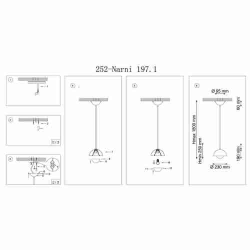 Подвесной светильник Lucia Tucci Narni 197.1 Blu