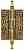 Петля дверная Extreza 6110 универсальная латунная 102x76x4 французское золото + коричневый F59