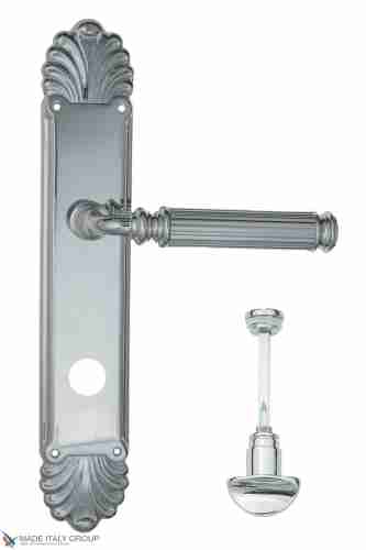 Дверная ручка Venezia "MOSCA" WC-2 на планке PL87 полированный хром