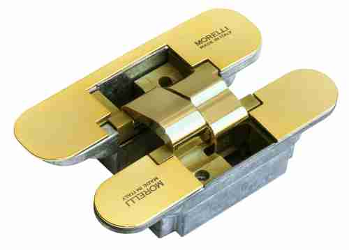 Комплект 8 шт. - Петля дверная скрытой установки Morelli HH-5 PG золото