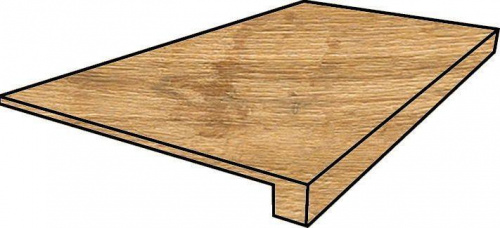 Керамогранит Italon Natural Life Wood Ванилла фронтальная натур. рет. ступень 33х90