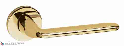 Дверная ручка на круглом основании Fratelli Cattini "FEO" 7FS-OLV полированная латунь