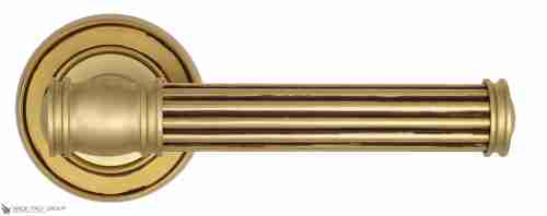 Дверная ручка Venezia "IMPERO" D6 французcкое золото + коричневый