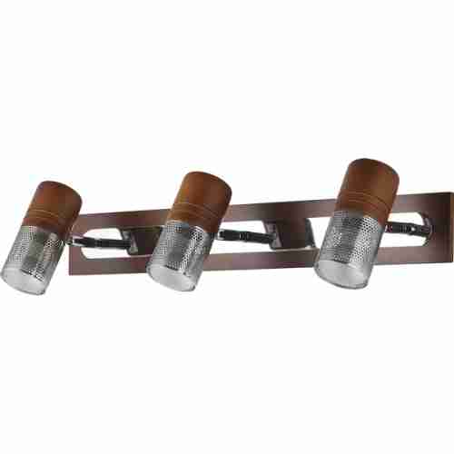 Спот N-Light 6203B/3E14 chrome + brown wood