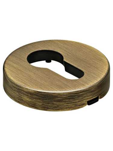 Накладка на евроцилиндр Morelli Luxury LUX-KH-R3 OBR круглая, цвет кофе