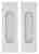 Ручка купе для раздвижной двери Extreza Hi-Tech P401 белый F25 (пара 2 шт.)