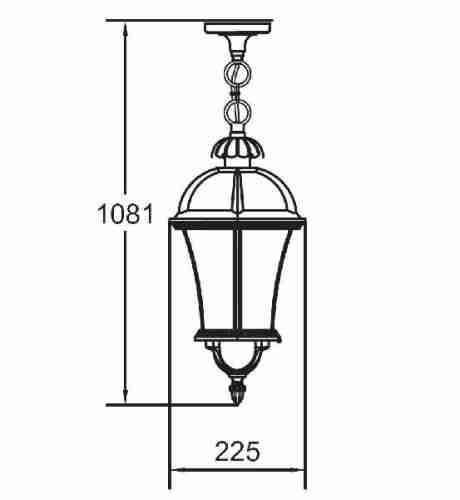 Уличный подвесной светильник Oasis Light 95205L 95205L Bl