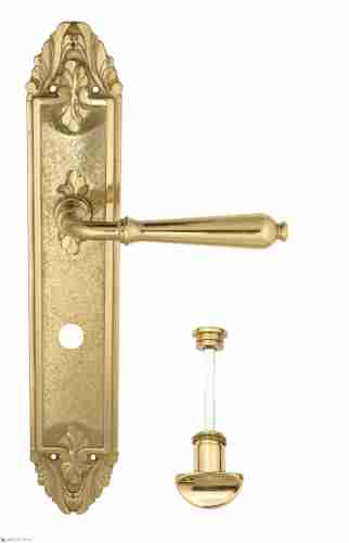 Дверная ручка Venezia "CLASSIC" WC-2 на планке PL90 полированная латунь