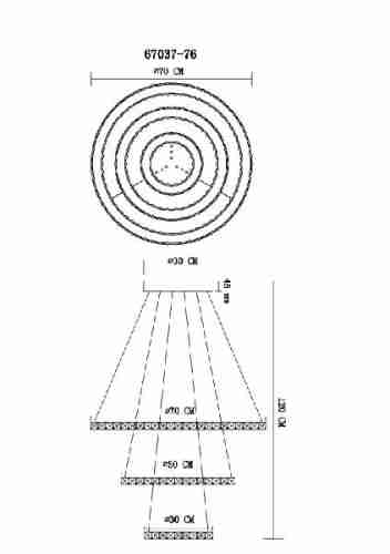 Подвесная светодиодная люстра Globo Marilyn i 67037-76