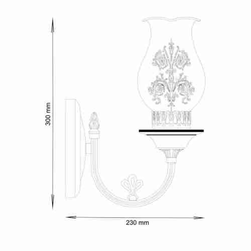 Бра Lucia Tucci Vetralla W179.1 Antique Gold