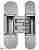 Kubica HYBRID 6360 45 CR.SAT петля скрытая универсальная асимметричная, цвет МАТОВЫЙ ХРОМ (60 kg)