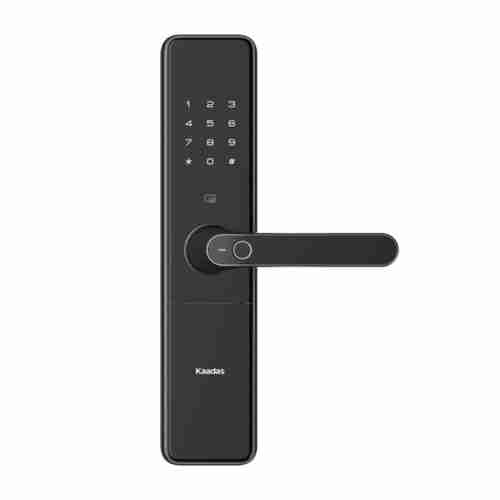 Замок врезной электронный к с ручкой Kaadas S500 с отпечатком пальца, черный