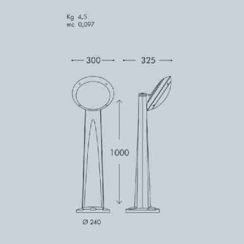 Наземный фонарь Fumagalli Lucia 1R3.613.X10.LYE27