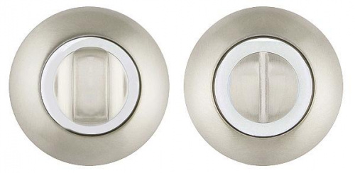 Завертка дверная сантехническая Fuaro BK6 RM SN/CP-3 матовый никель/хром