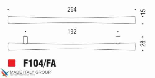Ручка скоба модерн COLOMBO DESIGN F104FA-NM матовый черный 192 мм