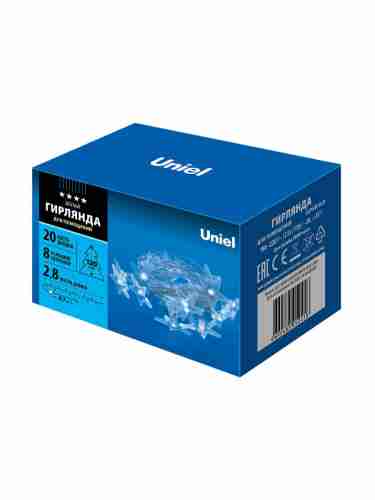Светодиодная гирлянда Uniel звездочки 220V белый ULD-S0280-020/DTA White IP20 STARS 07920