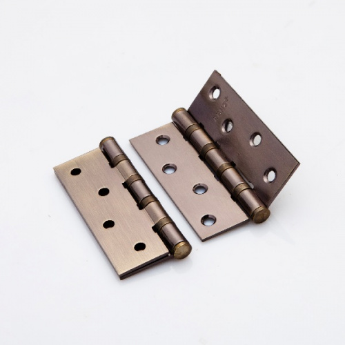 Петля дверная стальная RENZ IN125-4BB FH AB 125*75*2,5, 4подш, б/колп., бронза