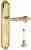 Ручка дверная Extreza GRETA (Грета) 302 на планке PL03 WC полированное золото F01