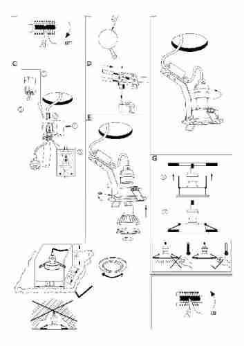 Встраиваемый светильник (в комплекте 3 шт.) Eglo Tedo 31689
