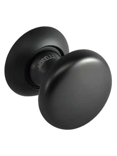 Ручка дверная круглая Morelli FOSTER MHR-1 BL на розетке, цвет - черный