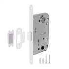 Замок межкомнатный дверной под фиксатор пластиковый Fuaro PLASTIC P96WC-50 WH-19 белый