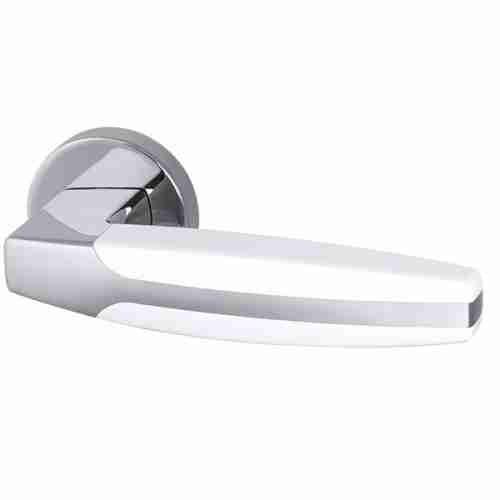 Комплект на 4 двери - Ручка дверная межкомнатная Armadillo Urban ARC URB2 CP/CP/White-14 хром/белый