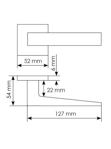Ручка дверная Morelli MIRA MH-54-S6 W раздельная на квадратной розетке, цвет белый, ЦАМ Light
