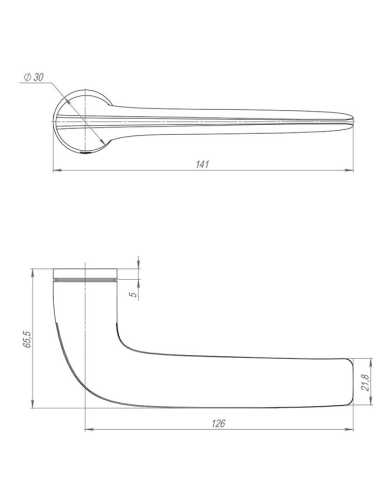 Комплект: Ручки Armadillo R.ART30.LACONY BL-26 + Завертка BK6.R.ART30 BL-26 черный