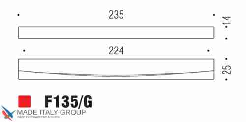 Ручка скоба модерн COLOMBO DESIGN F135G-CR полированный хром 224 мм