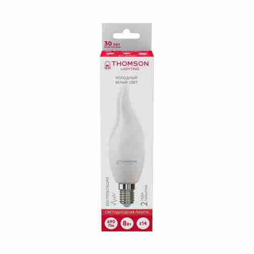 Лампа светодиодная Thomson E14 8W 6500K свеча на ветру матовая TH-B2312