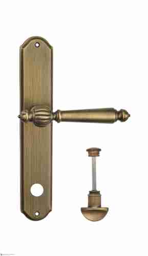 Дверная ручка Venezia "PELLESTRINA" WC-2 на планке PL02 матовая бронза