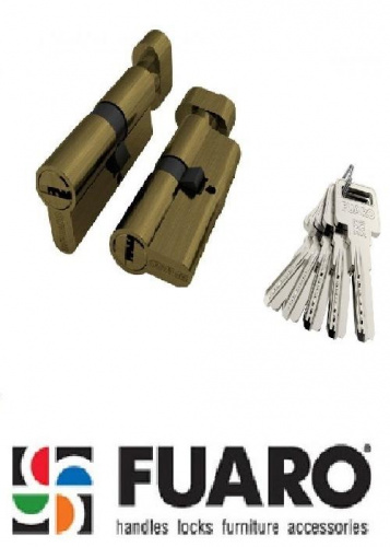 Цилиндр для замка Fuaro 100 ZA 60 mm CP ключ/ключ
