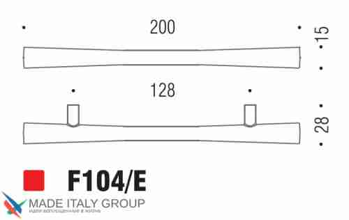Ручка скоба модерн COLOMBO DESIGN F104E-CM матовый хром 128 мм