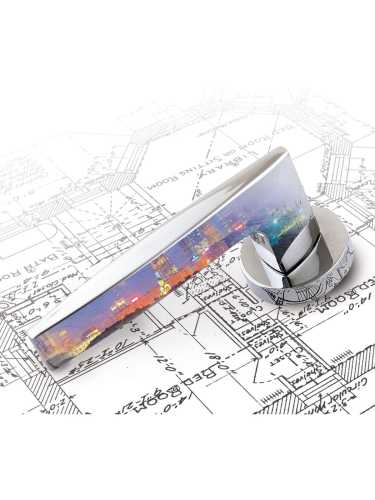 Ручка дверная Armadillo (Армадилло) межкомнатная R.URB52.SQUID (SQUID URB9) CP-8 хром  Набор 7