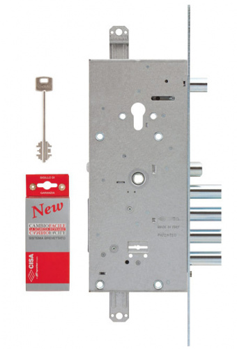Замок врезной двухсистемный CISA CAMBIO FACILE 57.986.48 (тех. упаковка), ключ 44 мм