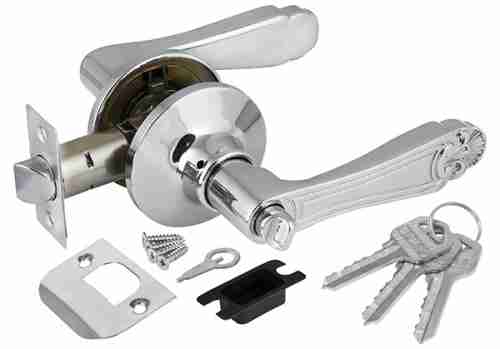 Ручка защелка (кноб) дверная Fuaro 637/BL СР-Е (хром) кл/фик.