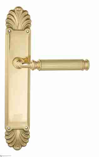 Дверная ручка Venezia "MOSCA" на планке PL87 полированная латунь