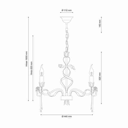 Подвесная люстра Lucia Tucci Angelo 147.5 Ivory
