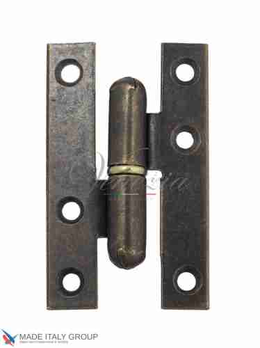 105OA110S Петля дверная бабочка разъёмная стальная ALDEGHI 110x55x2 античная бронза ПРАВАЯ