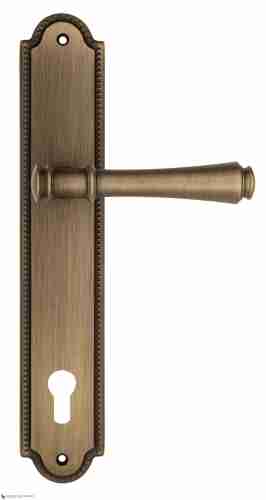 Дверная ручка Venezia "CALLISTO" CYL на планке PL98 матовая бронза