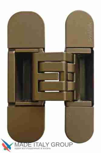 Kubica HYBRID 6360 45 BR петля скрытая универсальная асимметричная, цвет БРОНЗА (60 kg)