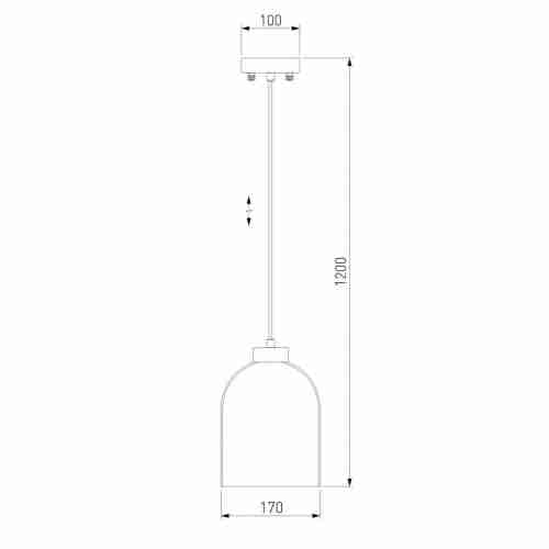 Подвесной светильник Eurosvet Tandem 50119/1 латунь